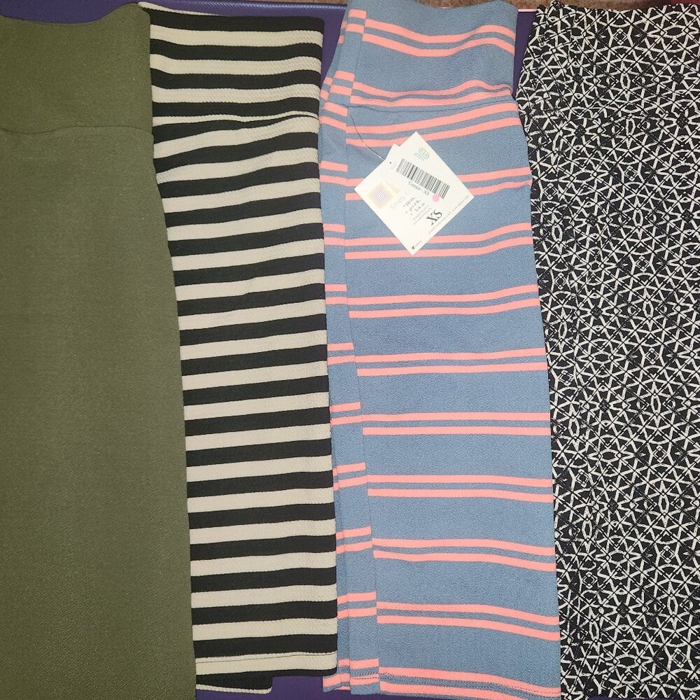 4 xs pencil skirt Cassie lularoe bundle